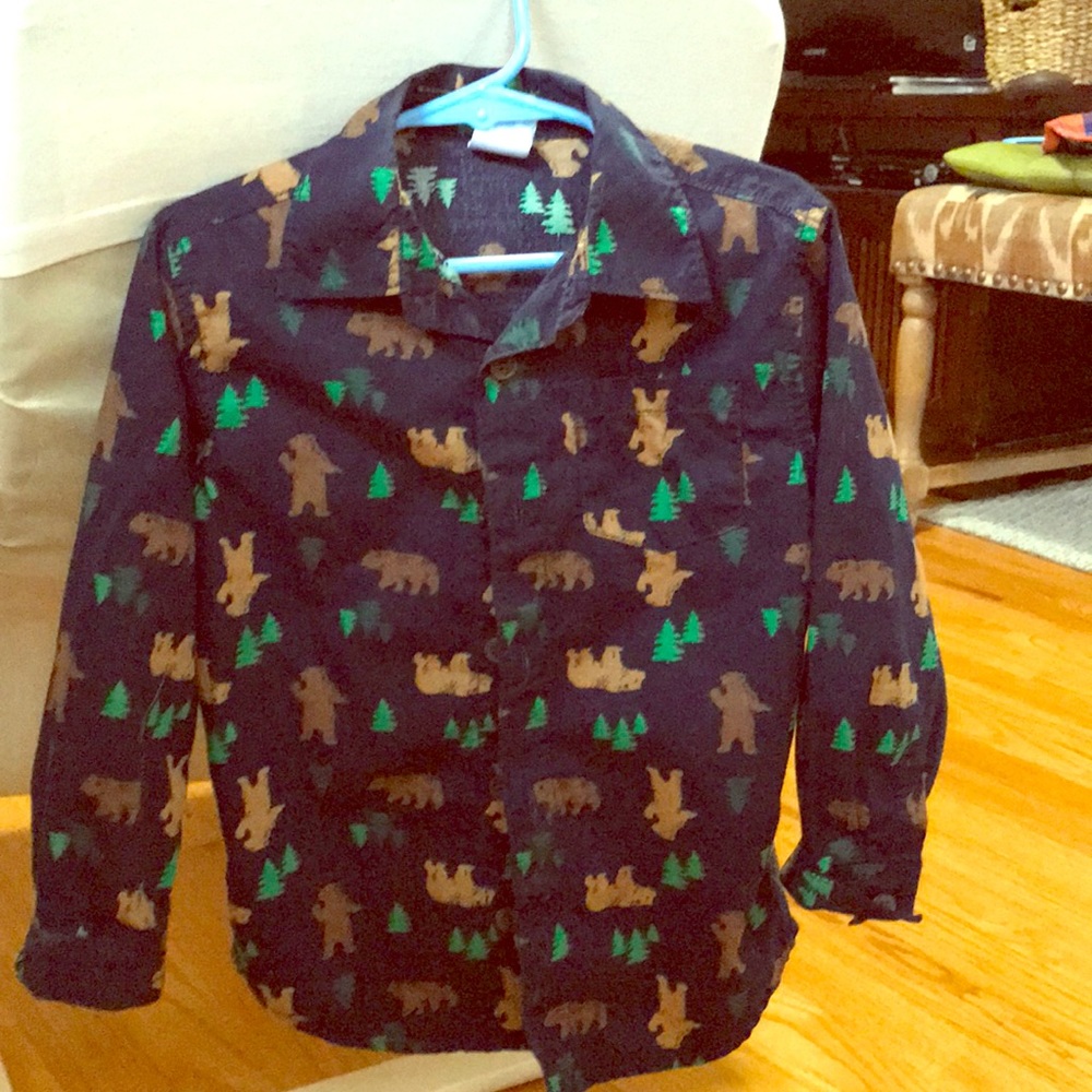 Gymboree button down bear shirt